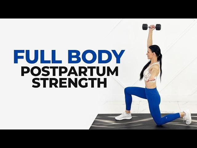 Best FULL BODY Postpartum Dumbbell Workout (Postpartum Exercises)