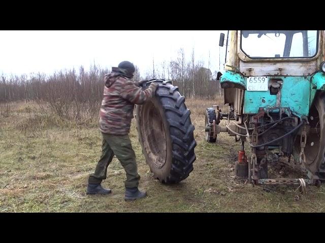 старый трактор ЮМЗ 6 (1978 г.в.)\/снял кабину\/old Soviet tractor YUMZ 6 (1978) \ / removed the cab