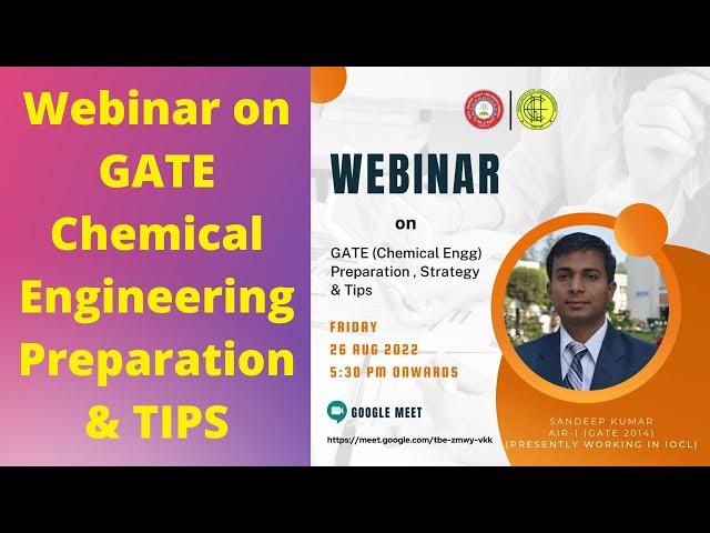 GATE Chemical Engineering Preparation Strategy & Tips shared with BIT MESRA Students | Webinar