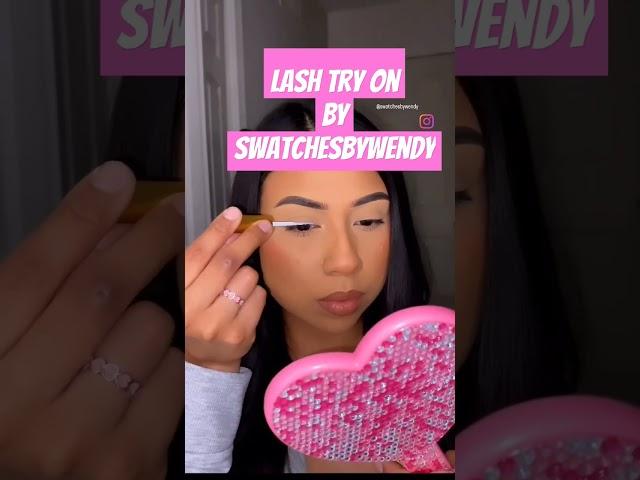 Lash try on by Swatchesbywendy! #makeup #25mmlashes #3dmink #lashesonfleek #lash #fluffylashes