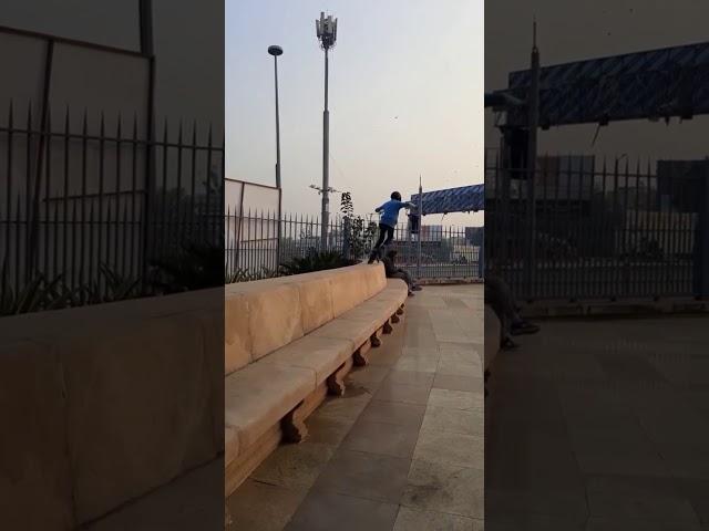 Skate stunt on bench | Inline Skates | Ishaan Agarwal | Instagram