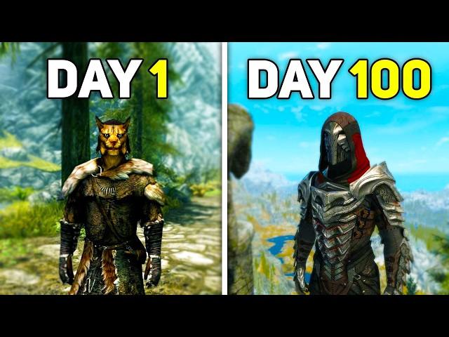 I Survived 100 Days in Skyrim Survival Mode!