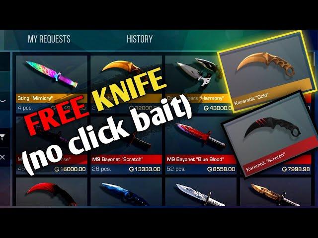 HOW TO GET A FREE KNIFE IN STANDOFF 2 ( NO CLICK BAIT )