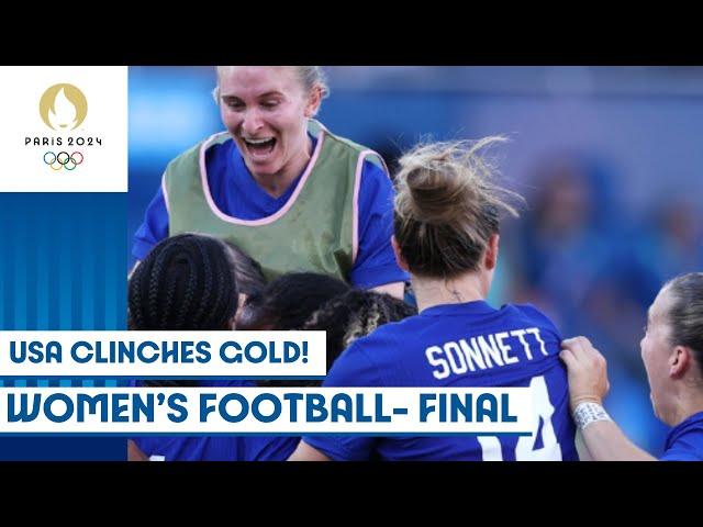 USA defeat Brazil to win the gold medal in women's football | Paris 2024 highlights