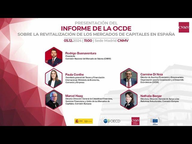 Presentación del Informe de la OCDE sobre la revitalización de los mercados de capitales en España