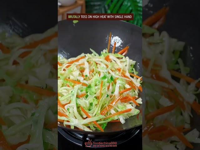 EASY & QUICK STIR-FRIED CABBAGE RECIPE #recipe #cooking #cabbage #chinesefood #vegetables