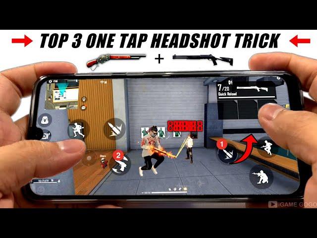 Perfect One Tap Headshot Trick Handcam  [ M1887 + M1014 ] New Headshot Trick Free Fire "