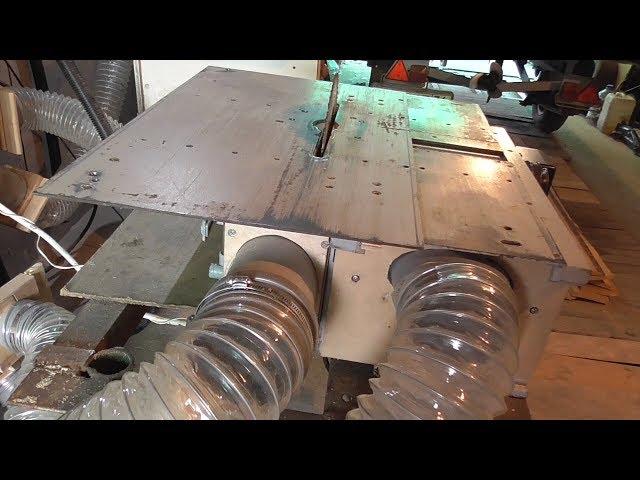 Вытяжка в столярной мастерской Ч 10. Подключение к станкам.  Connecting the hood to machine tools