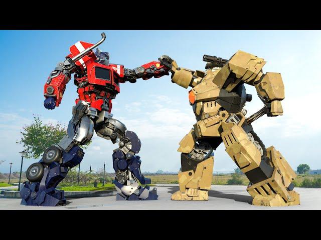 Optimus Prime vs Jaguar Robot (Best Scenes) - Transformers The Last Knight | Universal Pictures (HD)