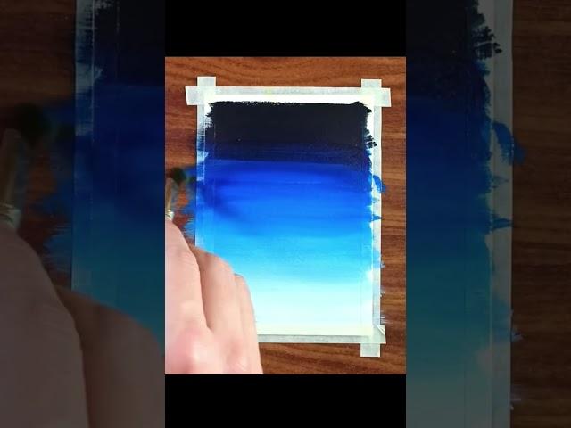 Moonlight night sky painting with poster Colour