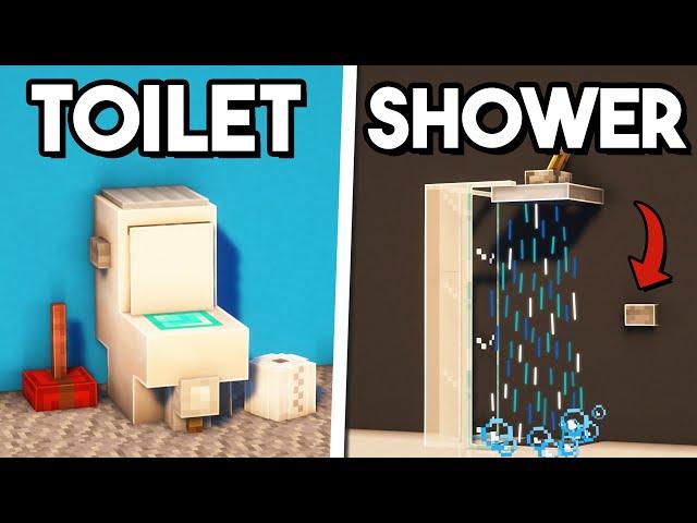 Minecraft: 20+ BEST Bathroom Build Hacks & Ideas!