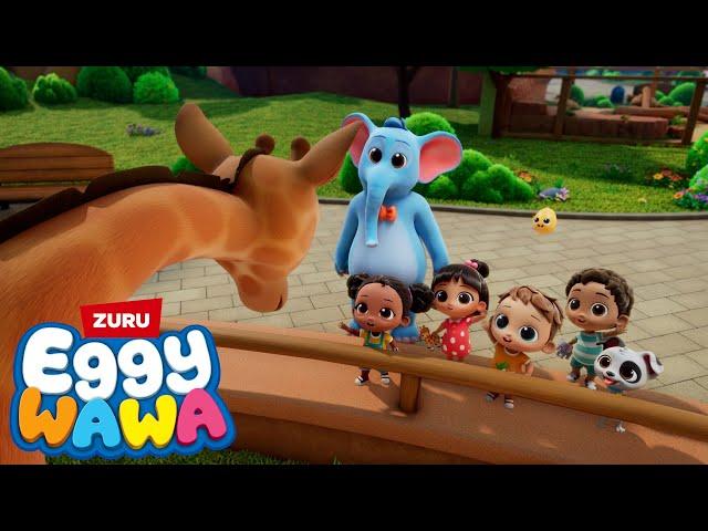 Magical day at the zoo| Learn Animals for Kids | Nursery Rhymes & Kids Songs | Eggy Wawa