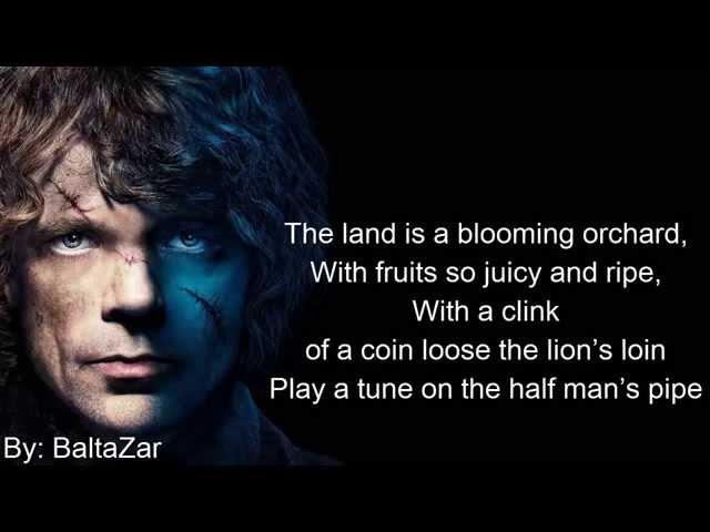 Miracle of sound - Half man's song Lyrics tyrion Lannister GOT