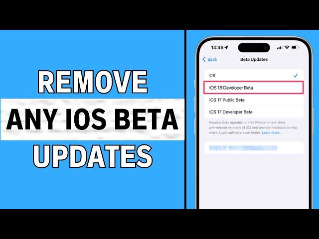 How To Remove iOS 18 Beta From Your iPhone (UPDATED)