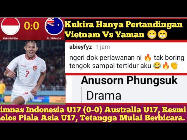 Komentar Fans Thailand Vietnam & Malaysia Saat Indonesia U17 Imbang Dengan Australia U17 | Runner Up