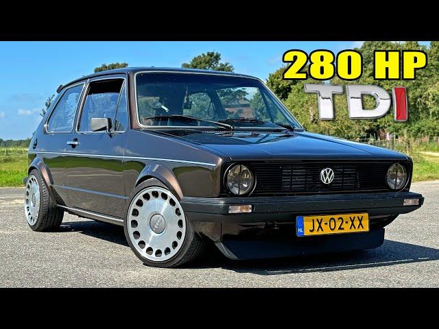 280HP VW Golf MK1 TDI // REVIEW goes WRONG on AUTOBAHN!