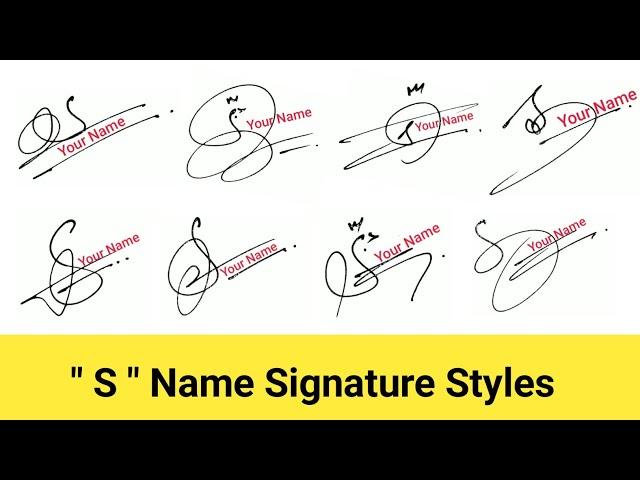  How to Draw S Signature in 10 Different Styles | S Signature Style | Signature Style Of My Name