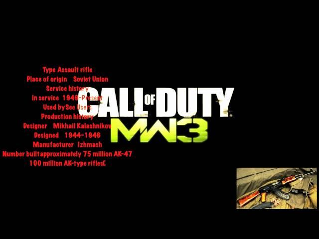 mw3 info-all guns-ak47