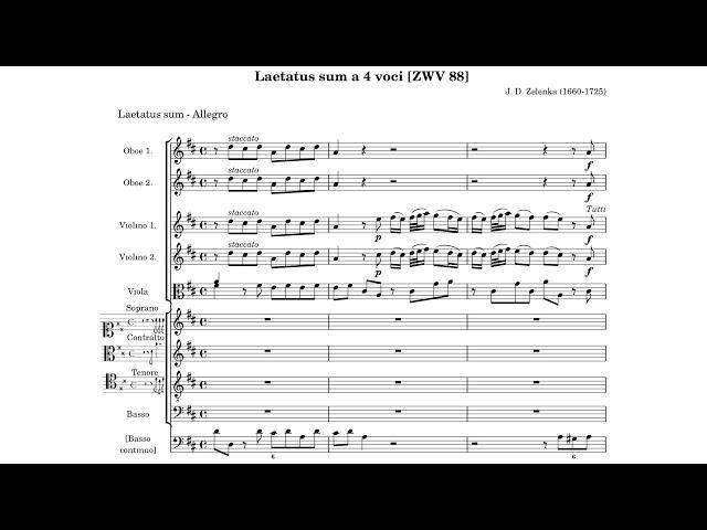 Zelenka - Laetatus sum, ZWV 88