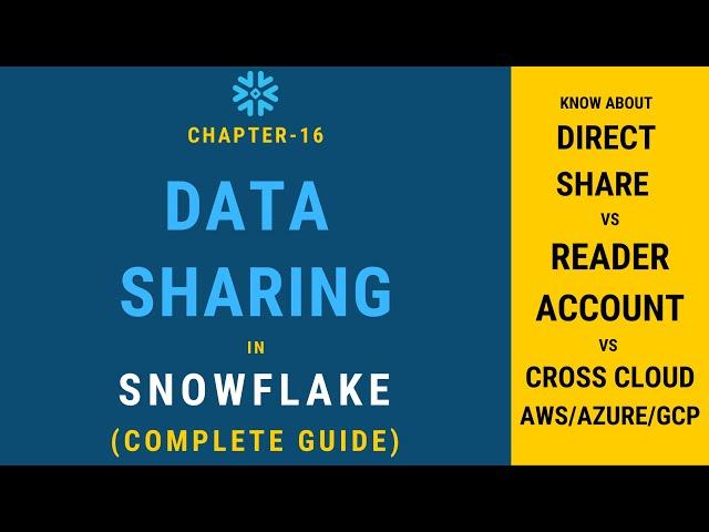 Snowflake Data Sharing | Chapter-16 | Snowflake Hands-on Tutorial