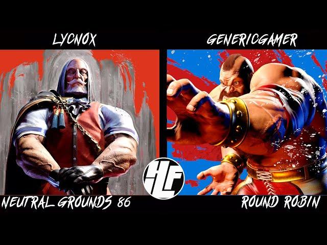 Neutral Grounds 86 Lycnox (JP) vs GenericGamer (Zangief) Round Robin