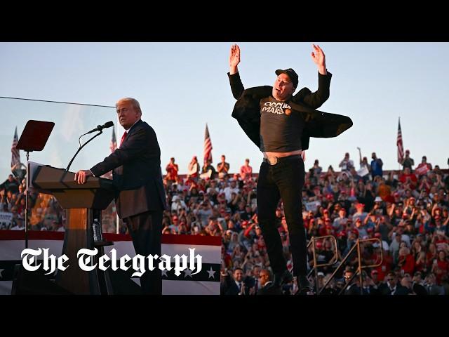 Elon Musk joins Trump on stage as he returns to scene of assassination attempt