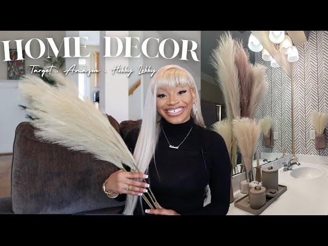 HUGE AFFORDABLE HOME DECOR HAUL! AMAZON  + TARGET +HOBBY LOBBY &  MORE | GLAMAZONTAY  HAUL