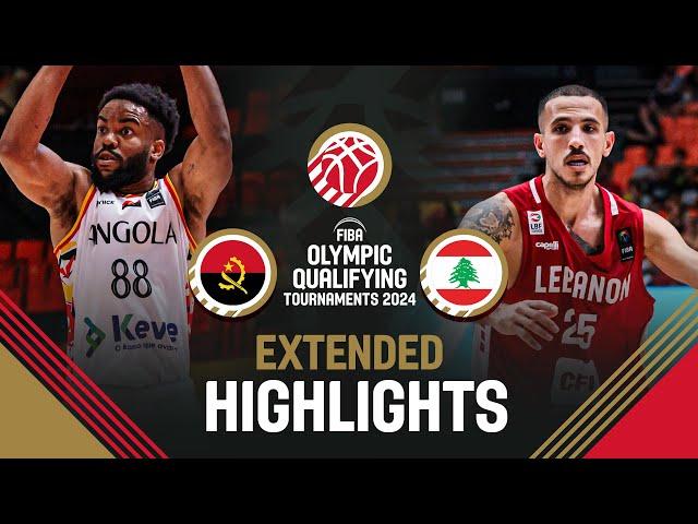 Angola  vs Lebanon  | Extended Highlights | FIBA OQT 2024 Spain