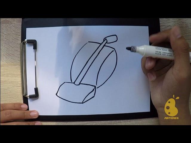 How to Draw vacuum Step by Step