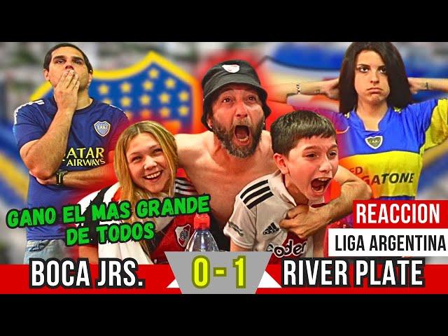 BOCA JRS. 0 vs RIVER PLATE 1 - Reacciones de Hinchas de River y Boca - Liga Argentina #superclasico