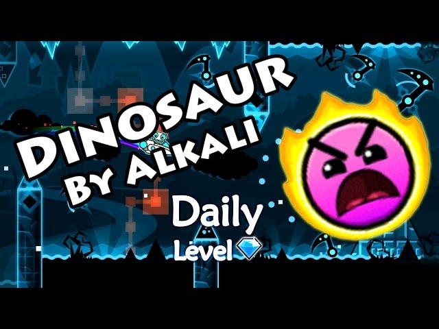 Geometry Dash - Dinosaur (By Alkali) ~ Daily Level #55 [All Coins]