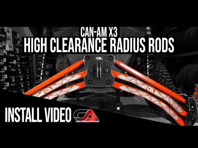 CA TECH USA - Can-Am X3 High Clearance Radius Rods How To Installation Video