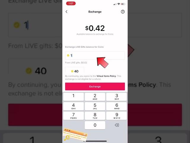 How to convert coins on TikTok to gifts