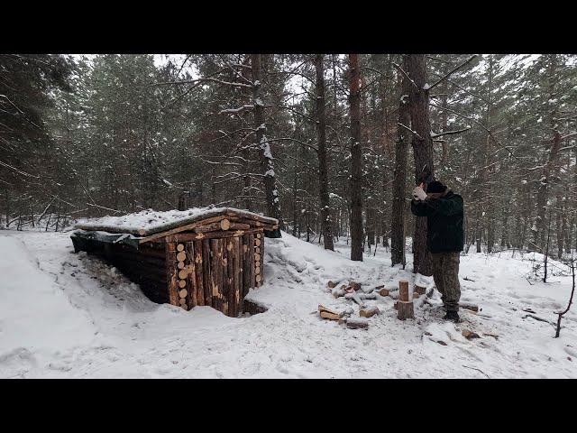 Building a Winter House for Survival in the Winter Forest