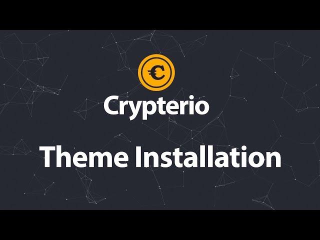 Crypterio Installation Manual  - StylemixThemes