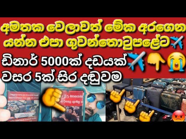 ️️ඉක්මනින් ඔයාගේ ගමන් බෑග් එක චෙක් කරන්න #sarfanbavlog #kuwaitsinhalanews #srilankabreakingnews
