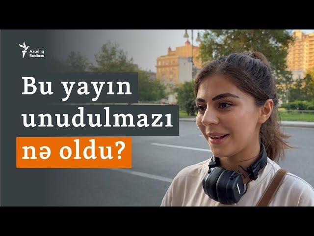 Bakıda sorğu: Bu yayın unudulmazı nə oldu?