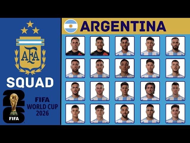 ARGENTINA Squad FIFA World Cup 2026 Qualifiers | September 2024 | FootWorld