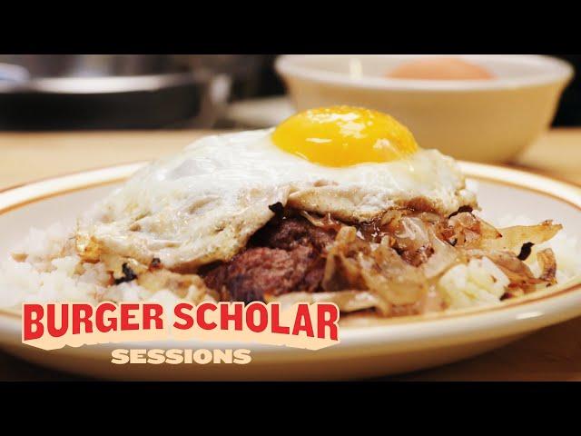 How to Cook a Hawaiian Loco Moco Burger with George Motz | Burger Scholar Sessions