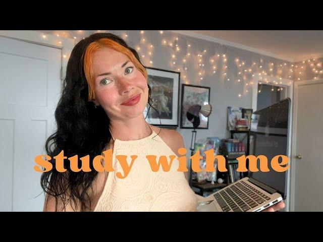 study with me, writing class addition | pomodoro 30-5-30 | no music | + pets