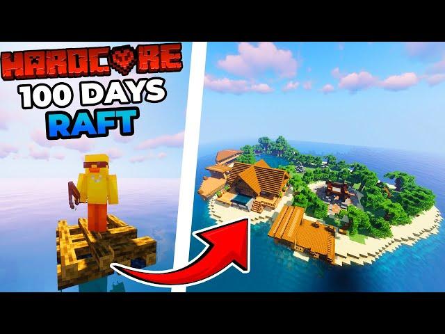 100 Days on a RAFT in Minecraft Hardcore!