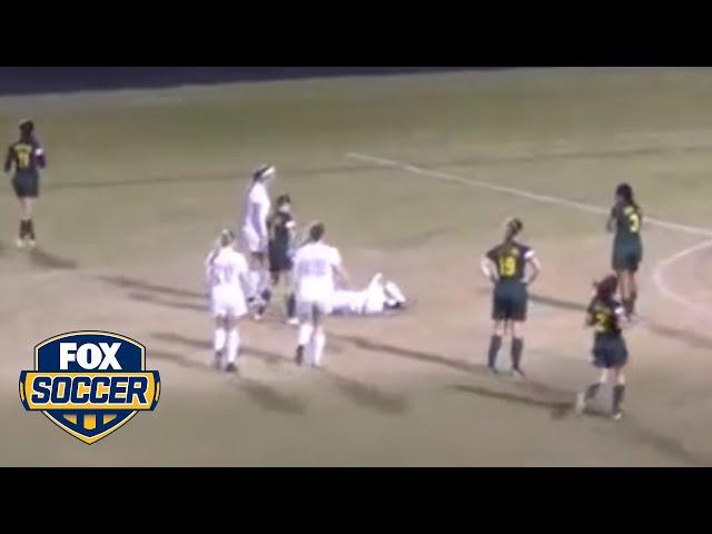 High school keeper takes out opposing forward | FOX SOCCER