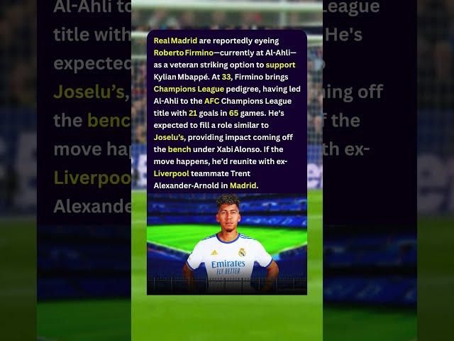 Firmino to Real Madrid? 
