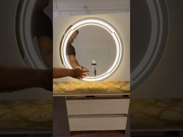 "Luxury Triple Touch Sensor LED Mirror: Illuminate Your Beauty"
