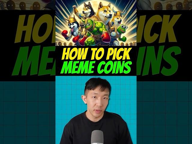 How to pick MEME coins? #crypto #memecoins #altcoins #cryptoinvesting