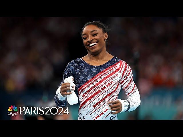 Simone Biles thrills in ALL FOUR events to lead U.S. to team gymnastics gold | Paris Olympics