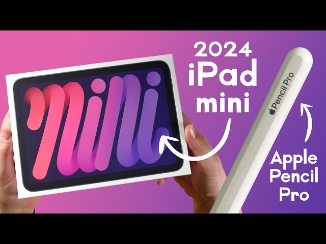 Unboxing NEW 2024 iPad mini (A17 Pro) + Apple Pencil Pro // Drawing in Procreate