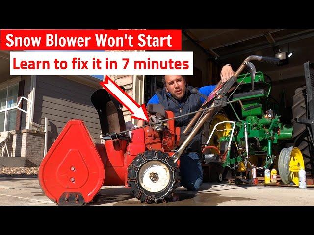 Snow Blower Won't Start - Learn how to Clean Carb in 7 minutes