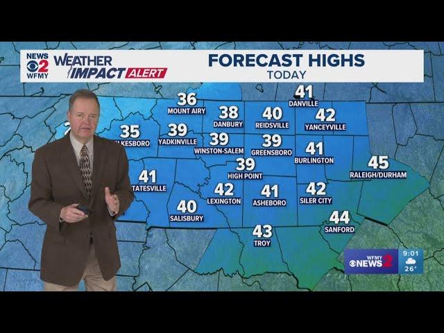 Weather Impact Alert | WFMY News 2 shows icy roads, snow in the Triad (9 a.m.)