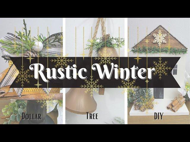 Winter Home Decor Crafts | Farmhouse Christmas Dollar Tree Home Decor DIY | Budget Friendly DIY